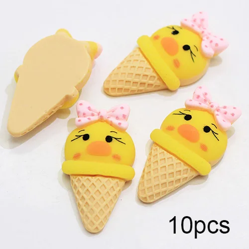 Yellow 10pcs Happy monkey 10 шт. дополнение к ломтикам слайма поставки милые Подвески канифольное мороженое Набор DIY наполнитель для пушистой прозрачной слизи глины игрушки - Цвет: Yellow 10pcs