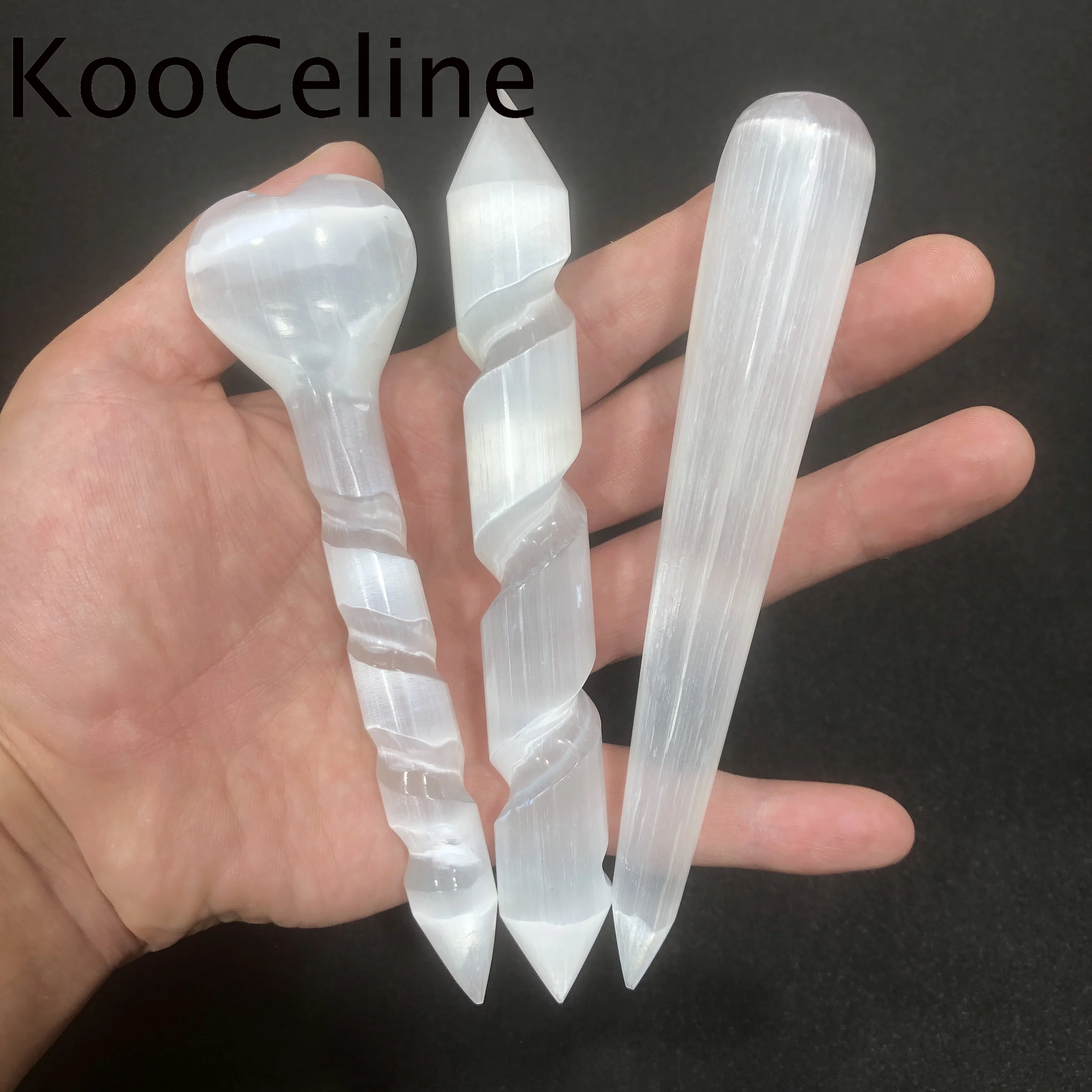 

Natural Crystals Quartz Selenite Heart Bat Spiral Energy Reiki Healing Stones Home Aquarium Decoration Accessories Gemstone