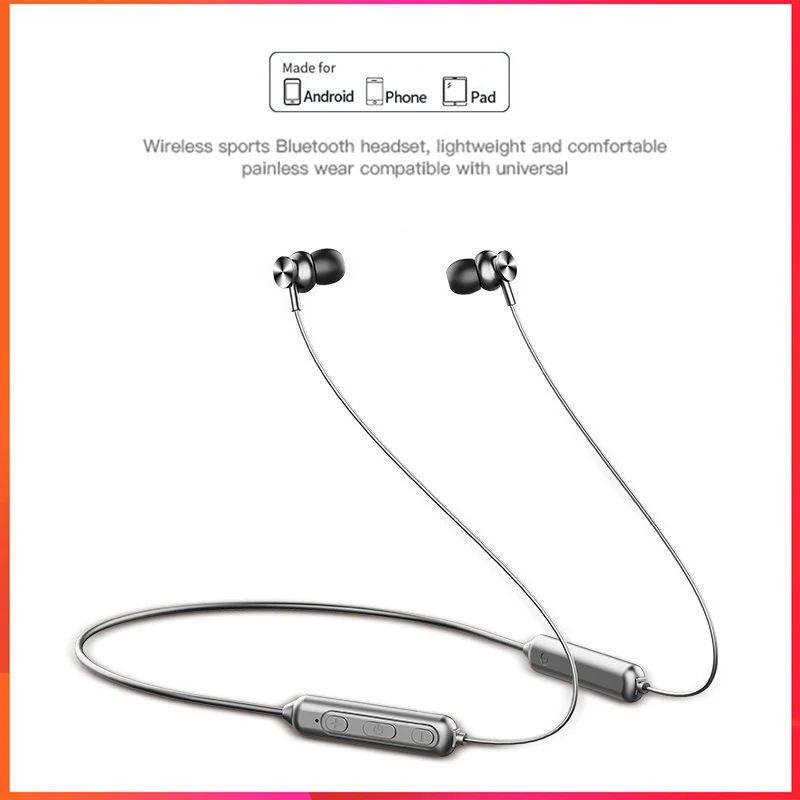Беспроводные наушники Bluetooth5.0 Y1 с шейным креплением 8D стерео объемный сабвуфер