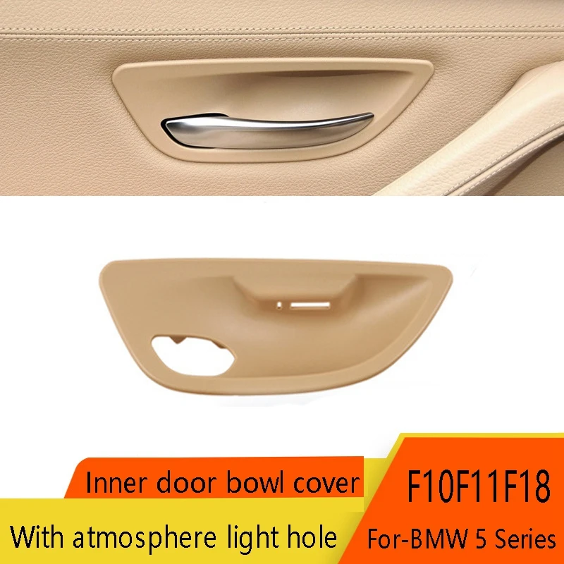 

2Pcs Left+Right Interior Door Handle Bowl Cover Trim Sticker Handel Cover for BMW F10 F11 F18 5 Series 2010-2017