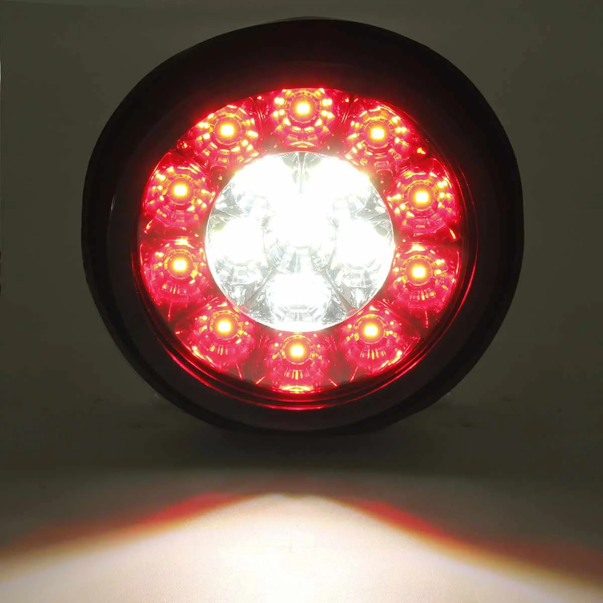 Автомобильный Круглый светодиодный красный задний фонарь IP67 Водонепроницаемый