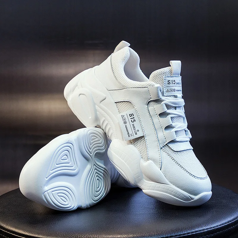 

Women's Sneakers Genuine Leather Spring Trend Casual Flats Female New Fashion Comfort White Vulcanized Platform Ladies Shoes