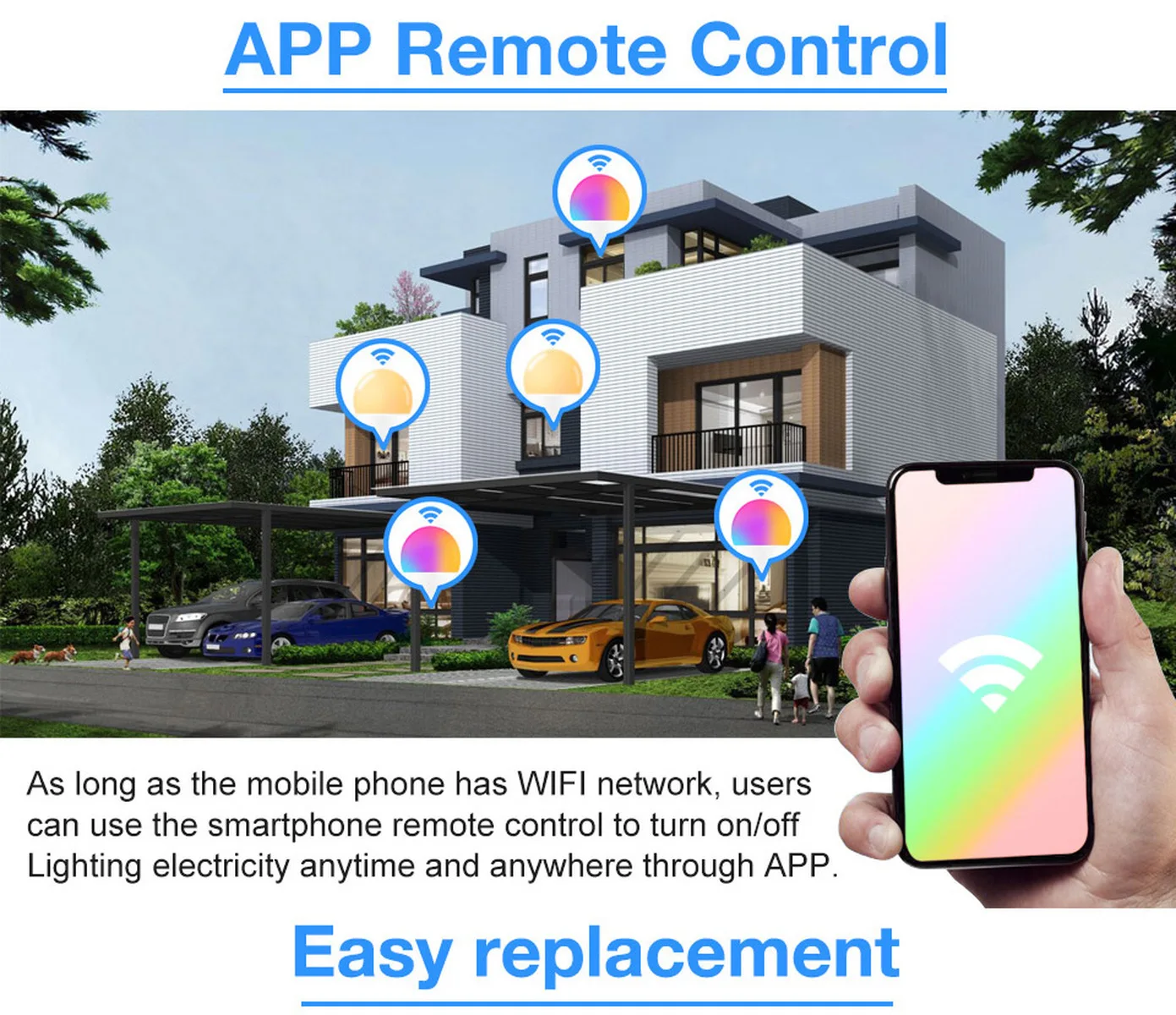 

B22 E27 WiFi (RGB) Alexa/Google Home +