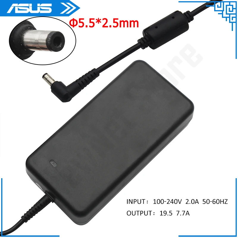 

ASUS 19.5V 7.7A 150W 5.5*2.5mm AC Power Charger Adapter Supply For Asus Laptop G53S G53Sx G53SW G71G G71GX G71V G72GX G73 G73J