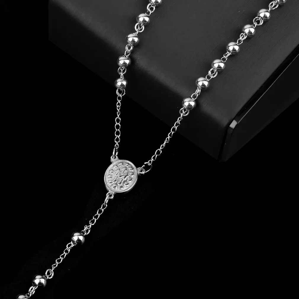 Классические серебряные четки бусы цепь крест распятье религиозное