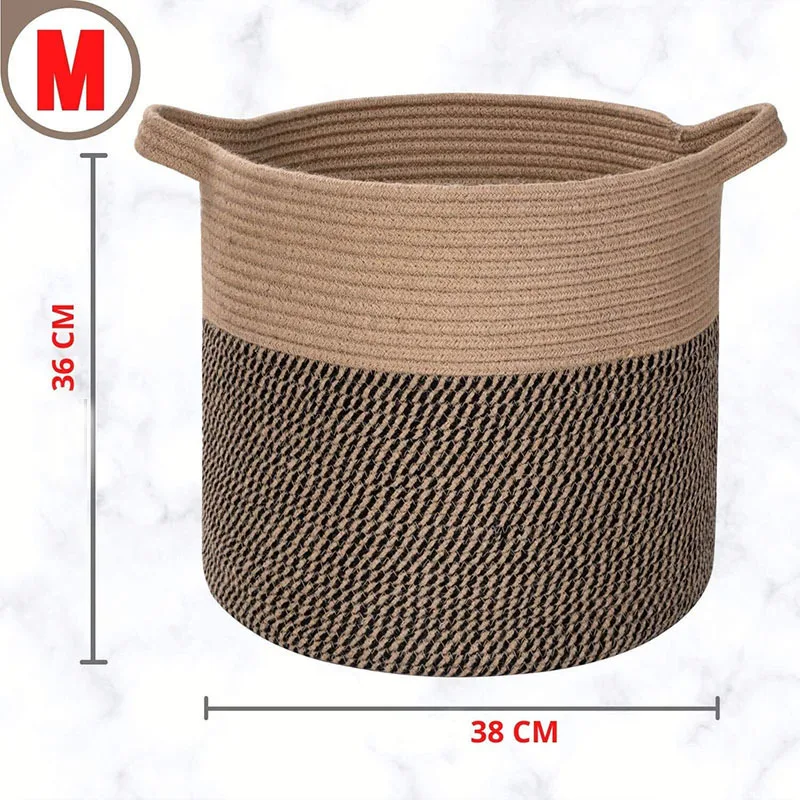 

38x36cm Large Capacity Foldable Laundry Basket Kids Toy Storage Basket Cotton Linen Dirty Clothes Basket Home Sundries Storage