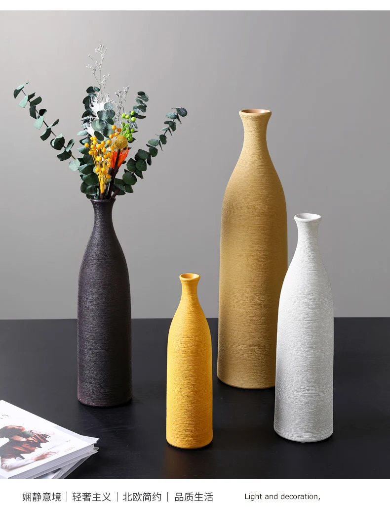 Ваза цветок керамическое украшение для гостиной домашний декор высокая ваза