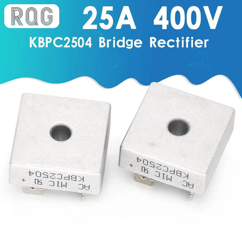 

Однофазный диодный мостовой выпрямитель KBPC2504 25A 400 В, 2 шт.