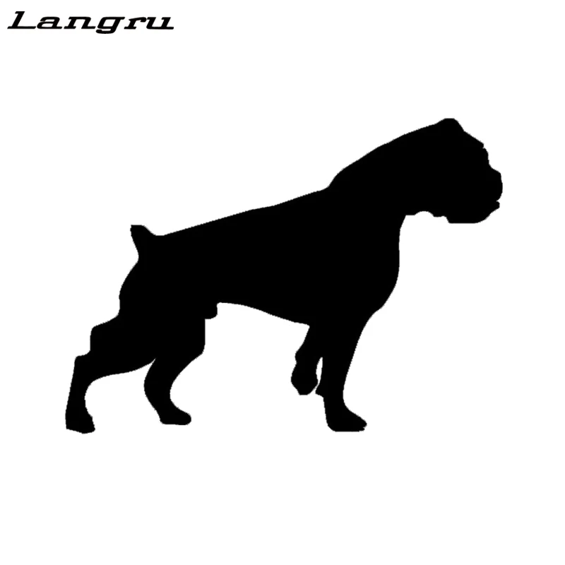 Langru Boxer автомобильные наклейки с собаками силуэт Виниловая наклейка для