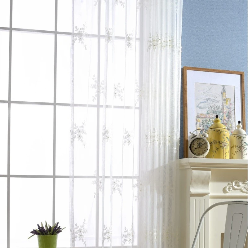 Европейский Кружевной Тюль с вышивкой и жемчугом занавеска для гостиной спальни