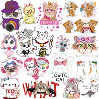 cartoon heat transfer stickers cute animals iron on transfers for clothing cat iron on patches diy iron on transfers for clothes