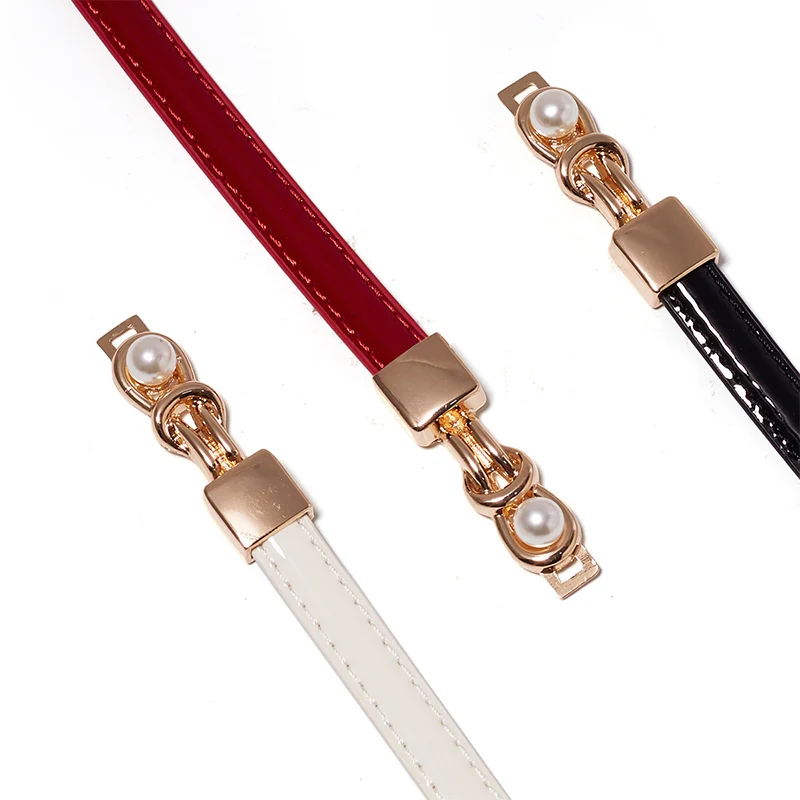 Ремень женский из искусственной кожи с жемчужинами длина 110 см|Женские ремни| |