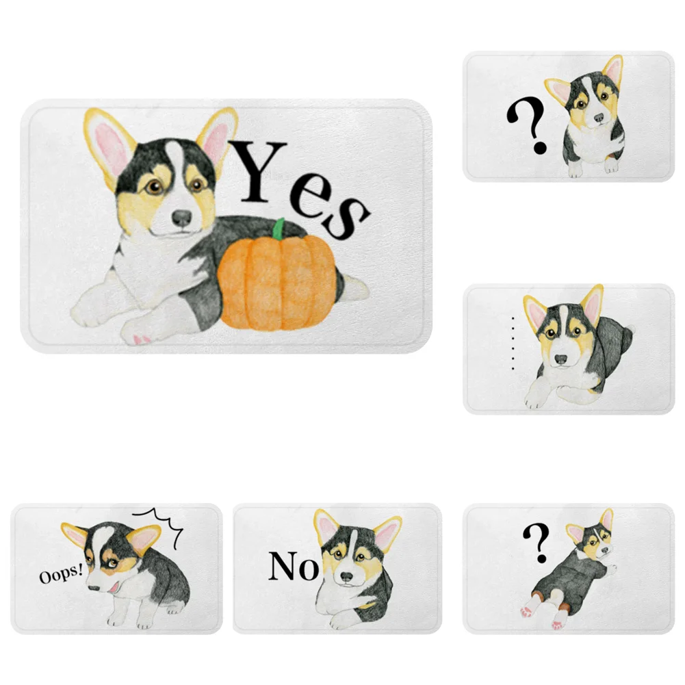 Корги собака щенок Хэллоуин коврик с изображением тыквы для ванной декоративные