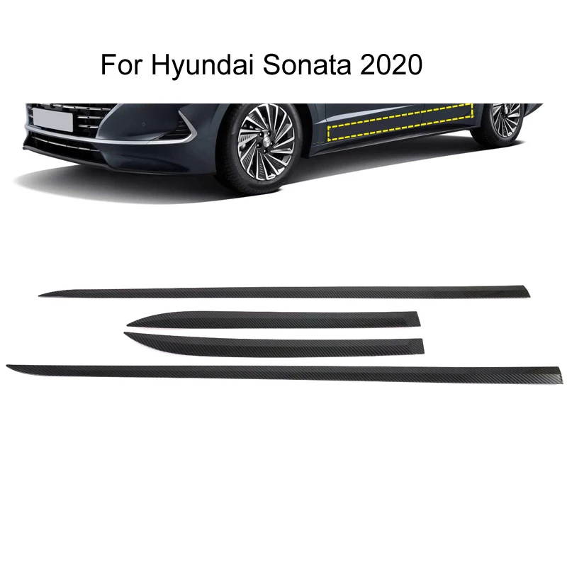 Для Hyundai Sonata 2020 4 шт. углеродное волокно ABS хромированный автомобиль внешний