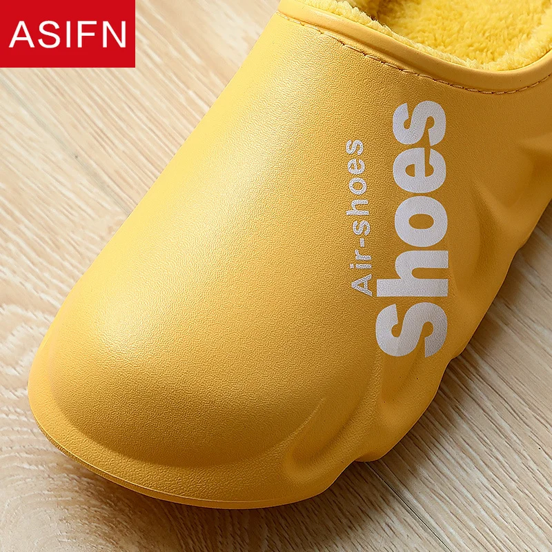 Тапочки ASIFN теплые для мужчин и женщин водонепроницаемые резиновые Нескользящие