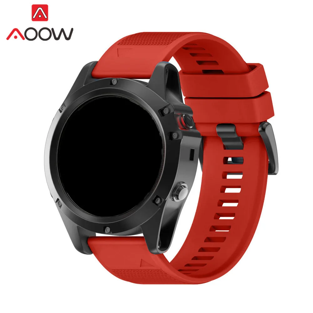 Мягкий силиконовый ремешок для наручных часов 22 мм 26 мм для Garmin fenix 3 HR fenix 5X fenix 3HR fenix5 D2 S60 Quick Release Easy fit