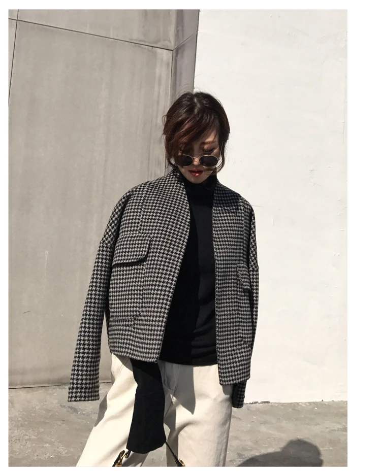 Manteau femme, Женское шерстяное клетчатое пальто с карманами, шерстяное пальто, куртка для женщин, женская утепленная верхняя одежда, куртка, пальто, chaquetas mujer