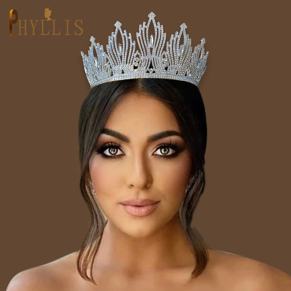 A247 роскошные свадебные головные уборы стразы на торжество Свадебные короны