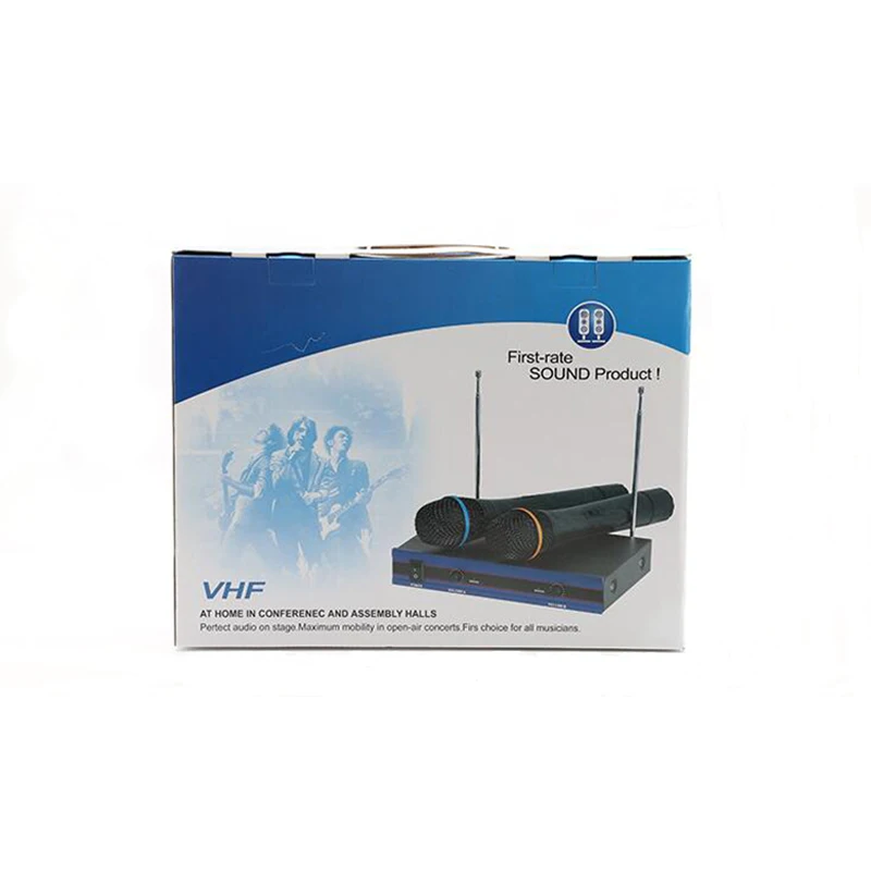 Беспроводной микрофон для домашней аудитории петличный с двумя головками и
