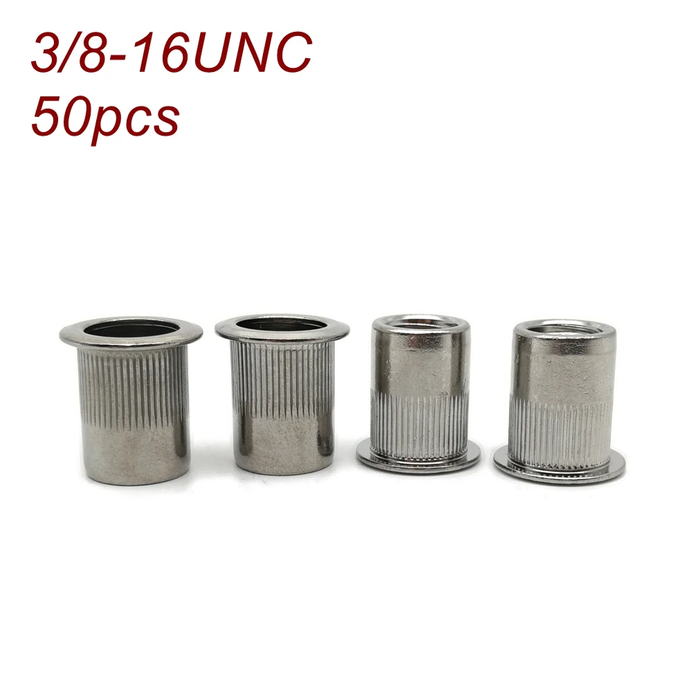 3/8 16UNC 50 шт. американский стандарт дюйма резьба Заклепка гайка Вставка Гайка SUS 304