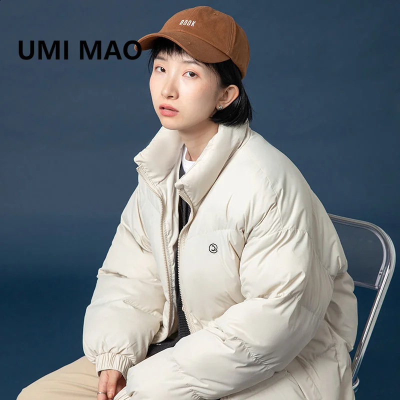 

Новинка 2021, стильная стеганая куртка UMI MAO с воротником-стойкой, корейское свободное зимнее женское пальто