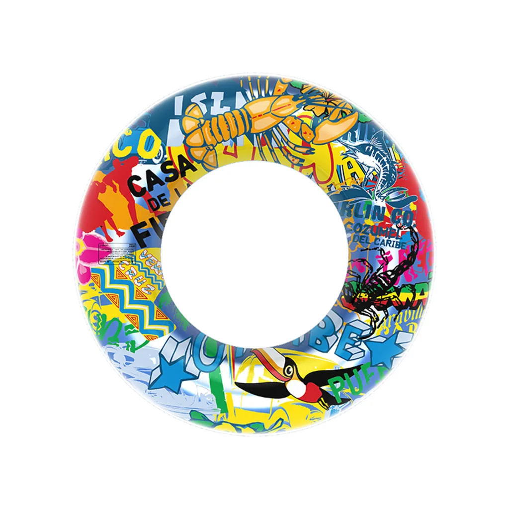 60# Inflatable Adult Swimming Ring Summer Beach Fruit Pool Toy Rings Party Float Water Accessories | Спорт и развлечения