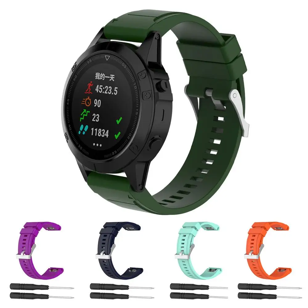 

26mm quick fit watch strap for Garmin Fenix 6x 5x plus 3 3HR D2 Bravo smart watch replacement bracelet Silicone sport strap belt