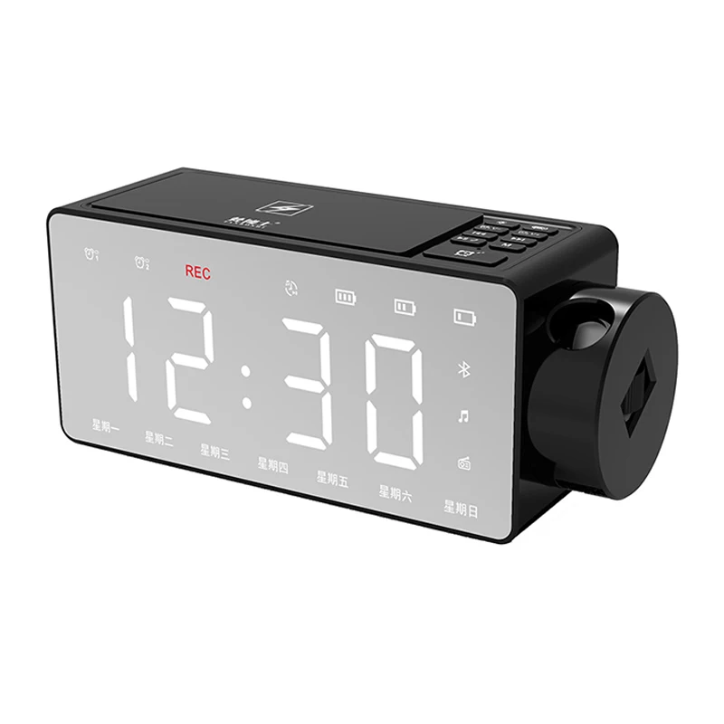 

Table Smart Electronic Wake Up Alarm Clock Radio Led Digital Alarm Clock Mirror Wireless Charger Despertador Home Decor BJ50NZ