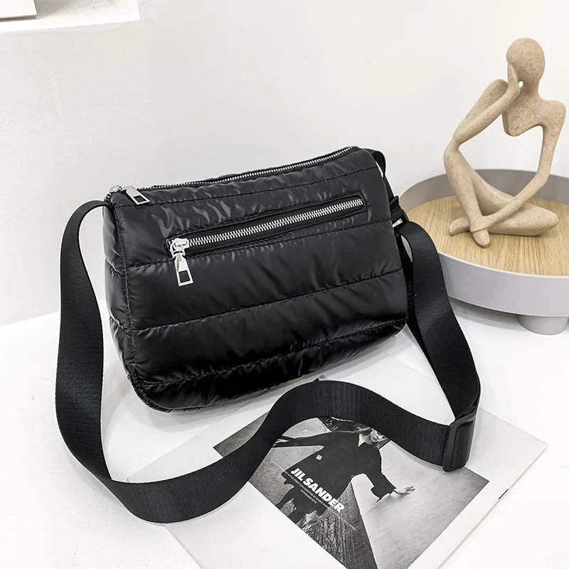 

HOCODO Fashion Winter Women Bags Space Cotton Waterproof Handbag Casual Shoulder Bag Female Solid Color Ladies Crossbody Bag