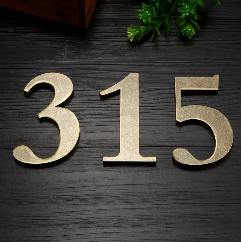 Высота 10 см металлический лазерный резной номер двери адресный номер|letter