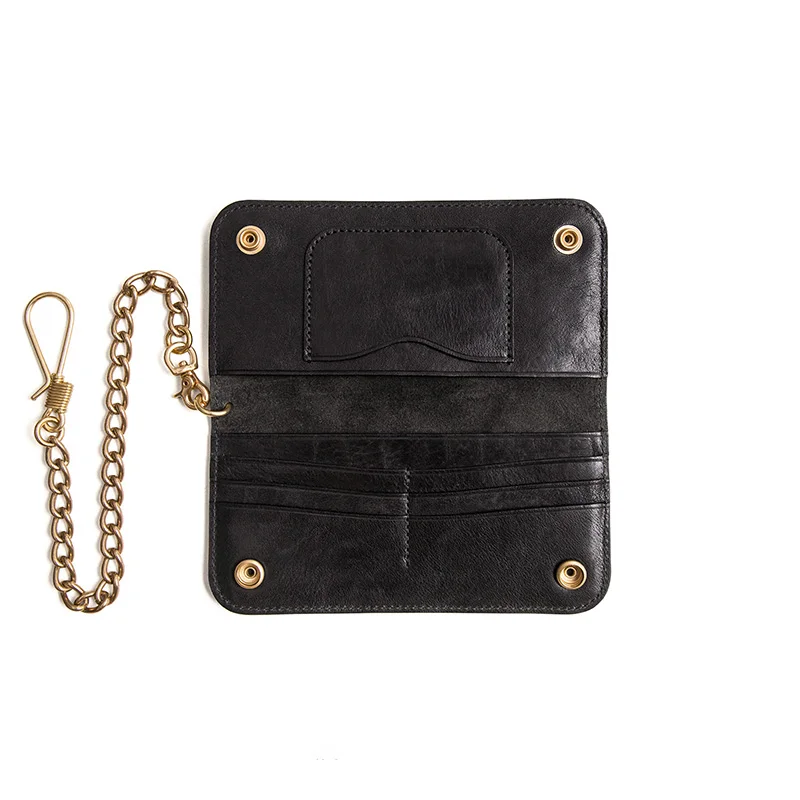 Кошелек AETOO из имплантированной кожи мужской длинный бумажник в стиле ретро