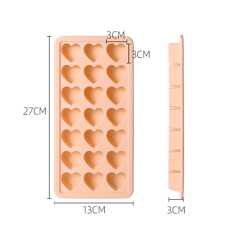 

Home Ice Cubes Box DIY Complementary Food Silicone Mold Box With Cover Refrigerator Frozen Ice Cubes