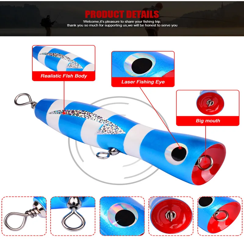 Vissen Outdoor Sports Fishing Bait 1Pcs /Lot Luya Wood 175mm / 62G Big Wave Fake Plastic | Спорт и развлечения