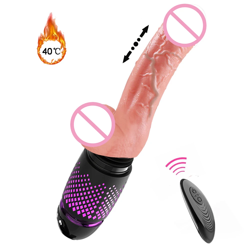 Реалистичный Телескопический фаллоимитатор вибратор с дистанционным