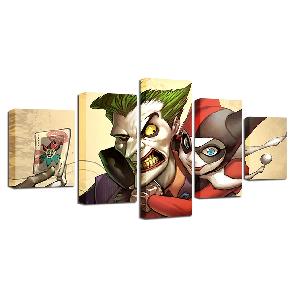 

Artwork Canvas Painting HD Prints Home Decoration 5 Pieces Kids Room Wall Art Modular Clown Animation Pictures Classic Poster
