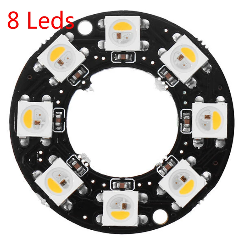 Круглая форма WS2812B SMD5050 RGBW RGBWW 4 в 1 светодиодный светильник чип-плата DC5V 1 шт. 8 шт. 12 шт. 16 шт. 24 шт. СВЕТОДИОДНЫЙ полноцветный модуль