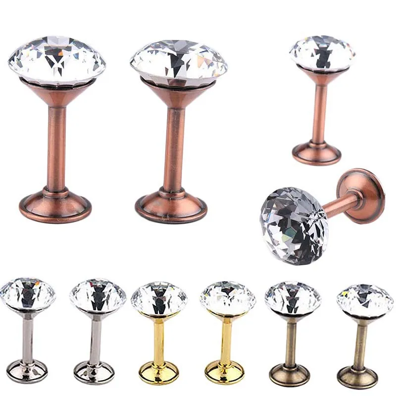 

Zollor Zinc Alloy Acrylic A Pair Small Crystal Hook Wall Hook Curtain Wall Hook Ornament Accessories Multi-Purpose Storage Hooks