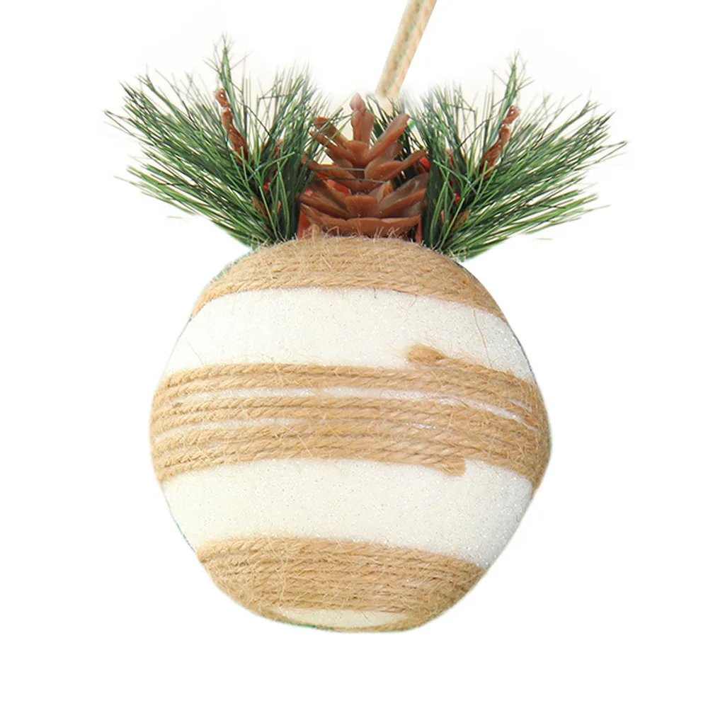 НОВАЯ РОЖДЕСТВЕНСКАЯ льняная вешалка для шариков рождественские безделушки