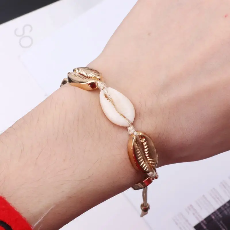 

Bohemian Natural Cowrie Shell Braided Bracelets Women Handmade Fashion Jewelry 45BC