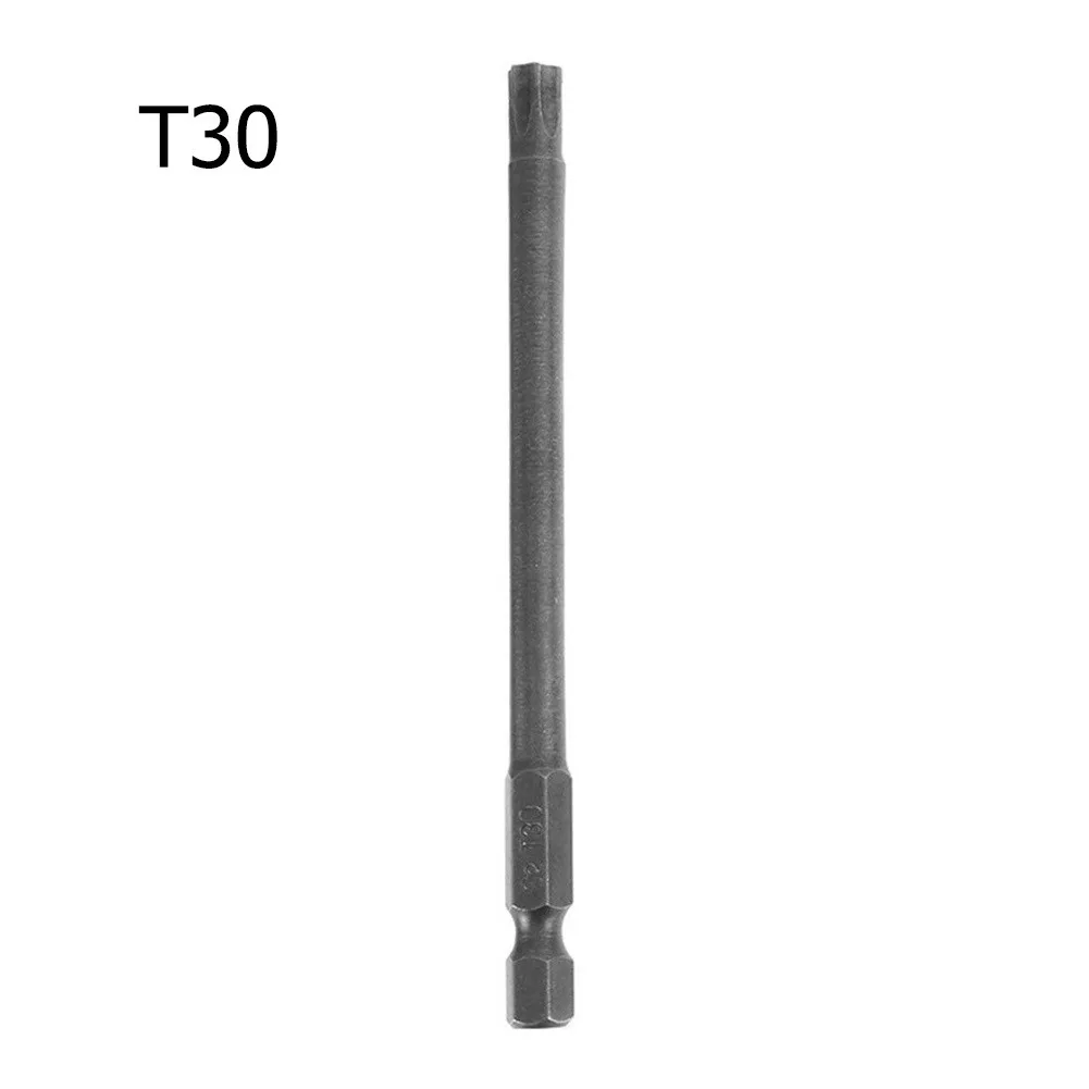 1 шт. Набор бит для шестигранных отверток 100 мм 8/10/T15/T20/T25/T27/T30/T40