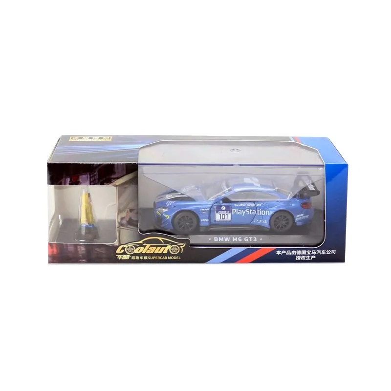 

COOLAUTO/1:43 Scale/Diecast Toy Model/M6 GT3 Racing Car/Educational Collection/Pull Back/Gift For Kid/Display Box
