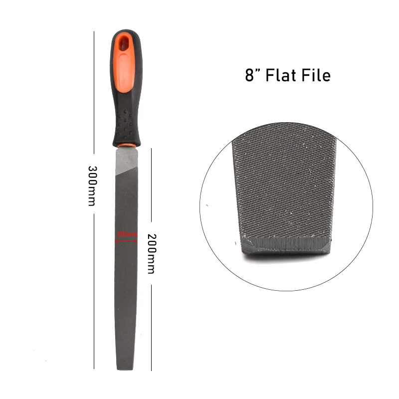 Металлические напильники с тонкими зубьями 8 дюймов для металлообработки