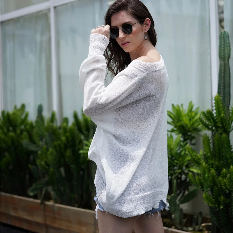 2020 осенне зимний свитер большого размера Женский вязаный пуловер с принтом