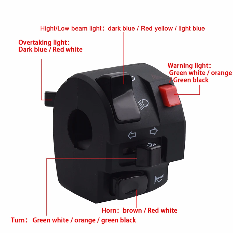 Переключатель на руль мотоцикла NS Modify 22 мм 7 8 дюйма левый и правый светильник