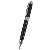 acmecn luxurious black ballpint pen cute slant design pen clip with crystal silver accessories for business writing stationery