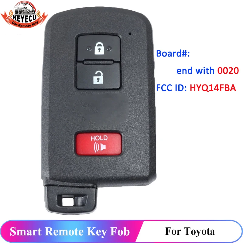 

Плата KEYECU 0020 с идентификационным номером, 3 кнопки, чип P1 = 88 для Toyota Prius C Prius V RAV4 HV RAV 4 HYQ14FBA 89904-52290