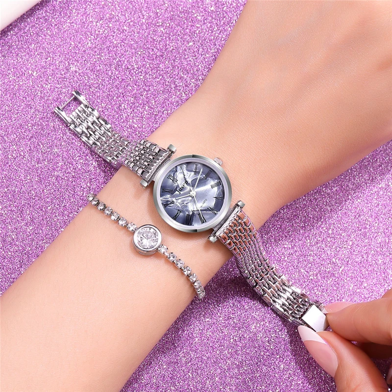 Мраморный циферблат сплав кварцевые женские часы браслет люксовый бренд