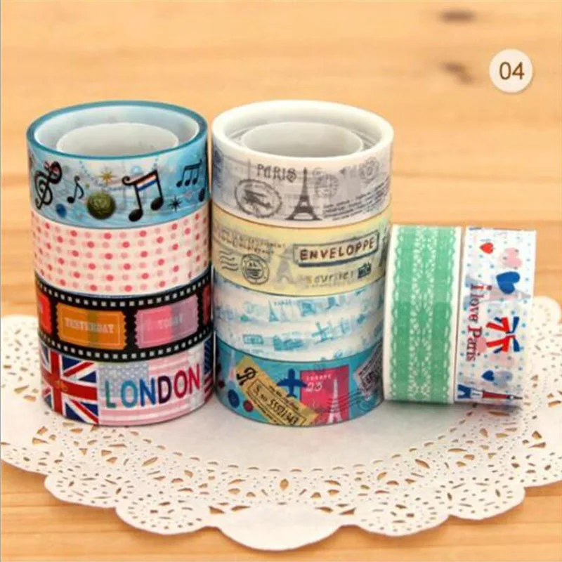 10 шт./упаковка разноцветная офисная клейкая лента 5 метров | Канцтовары для офиса