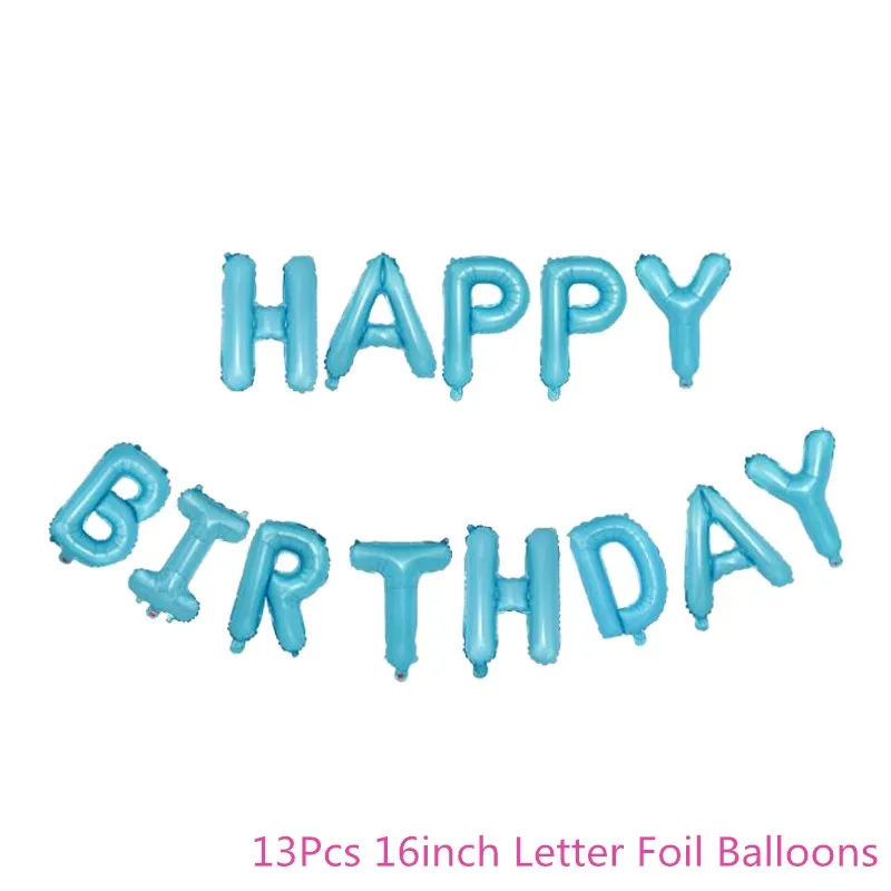 Blue Chicinlife 4th Happy Birhday Декор номер Синий Розовый 4 фольги шар корона шляпа дети мальчик девочка 4 года День рождения принадлежности - Цвет: Blue
