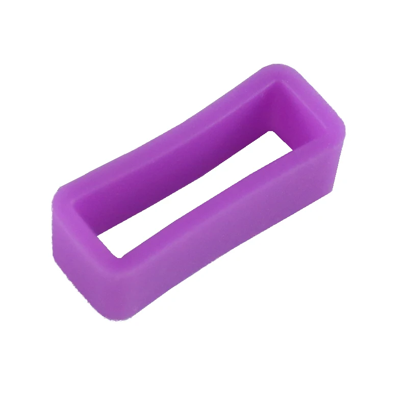 light purple Watchbands Strap Loop ring Silicone Rubber Watch Bands Holder Locker Wrist Watch Accessorie 14 16 18 20 22 24 26mm(2 packs - Цвет ремешка: light purple